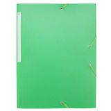 Waytex Elastiekmap met 3 kleppen, Polypro 4,5/10, zacht en ondoorzichtig, A4, groen