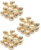 Parel 30x Mini boules de Noël en verre, piquets/inserts de Noël, perle 2 cm - Parel arrangements de Noël, décorations de Noël en verre