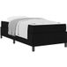 Lit Simple Lit Adulte Lit À Ressorts Avec Matelas Noir 90 X 190 Cm Tissu