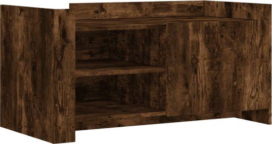 VidaXL Salontafel 100x50x50 cm bewerkt hout gerookt eikenkleurig