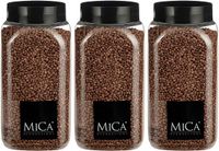 Mica Decorations pierres décoratives/granulés - 3x - 650ml - cuivre