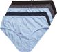 Ulla Popken - Dames - Midi-slips set van 5 sterren/effen - Donkergrijs - Maat 46+