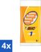 Bic - Lames de rasoir - Lame unique - Lames jetables - 5 lames - Lame en acier inoxydable - Revêtement chrome - Orange - 4 pièces