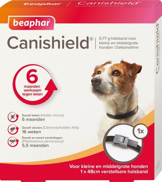 Beaphar Canishield Anti Vlooien en Tekenband Hond S - M 48 cm