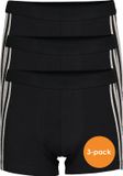 Schiesser Heren Boxershort 3-Pack 95/5 Zwart Stripe M