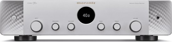 Marantz - AV Stereo 70S - AV Receiver met FM/DAB+ radio, 75 Watt per Kanaal, HEOS&#174; Built-In en 8K HDMI-Aaansluiting - Zilver/Goud