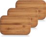 Zeller - Set de 3 planches à découper rectangulaires en bambou - 22 cm