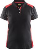 Blåkläder Blaklader Dames poloshirt piqué 3390-1050 - Zwart/Rood - XL