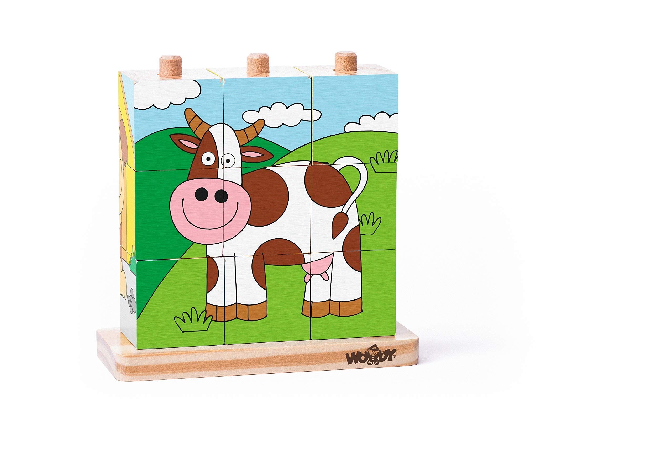Woody Kubuspuzzel Dieren 93055