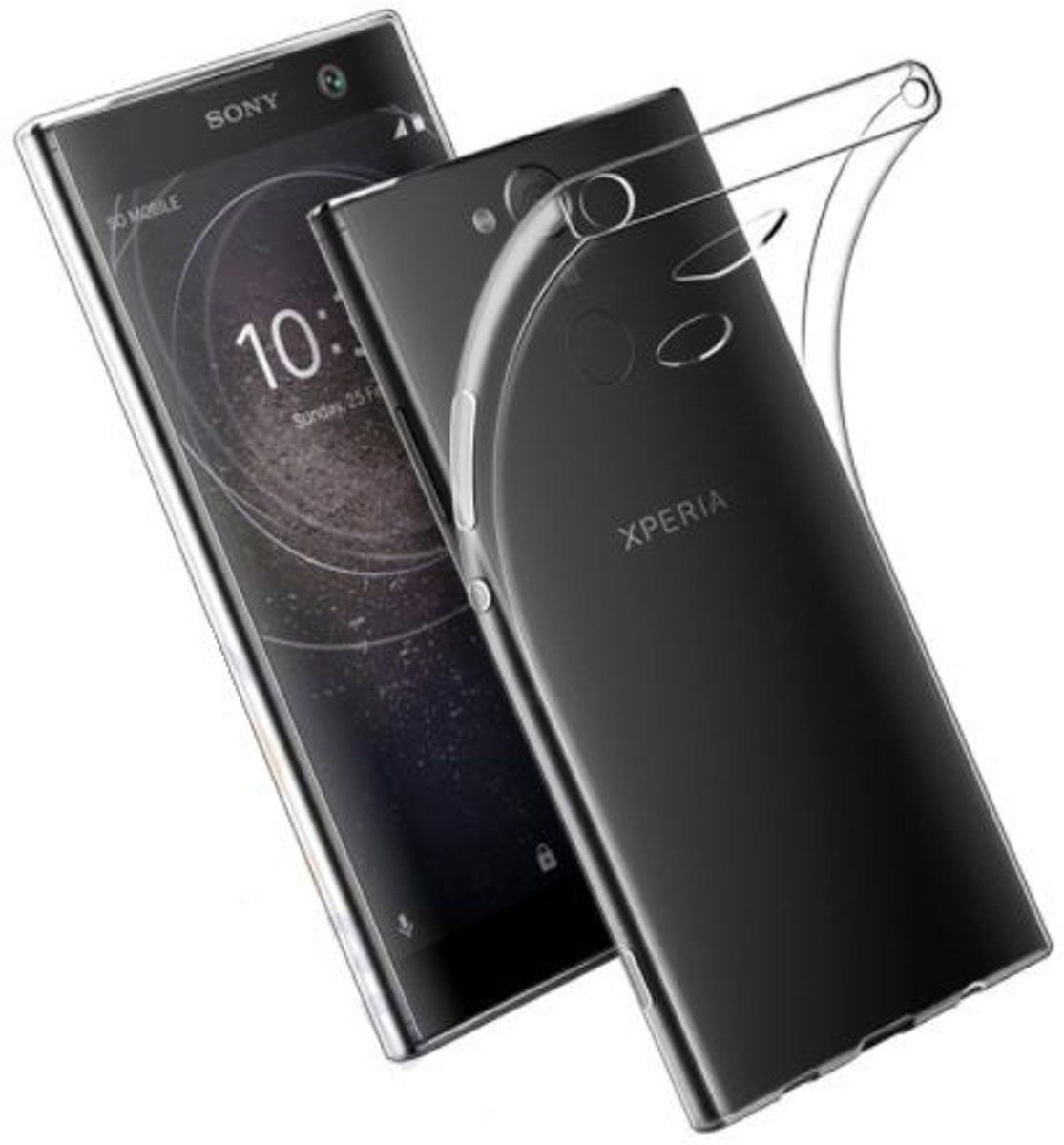 pearlycase Transparant Backcover TPU Siliconen Softcase Hoesje voor Sony Xperia XA2