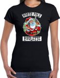 Bellatio Decorations Shoppartners Bv Fout Kerstshirt / Kerst t-shirt Northpole roulette zwart voor dames - S