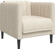 vidaXL Fauteuil Linnen Crème