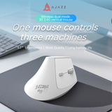 A.JAZZ I300 Bluetooth en 2.4G oplaadbare draadloze muis, ergonomische optische computermuis met verticaal ontwerp