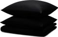 Blumtal Housse de couette Microfibre Nova - Housse de couette Jumeau 155 x 200 cm - 2 x Taie d'oreiller 40 x 80 cm - Noir