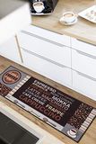 andiamo Tapijtloper, koffiecrème, keukenloper, gang, loper met koffie-opschriften, keukenloper, 50x150 cm, bruin-grijs