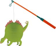 Merkloos Lampionstokje 40 cm - met dinosaurus lampion - groen - D25 cm - Sint Maarten