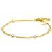 ZINZI zilveren armband extra 14K geel verguld gourmet schakel met witte ronde zirconia's ZIA2263G