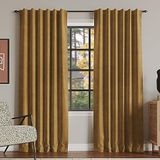 Sun Zero Hampshire Velvet Noise Reducing Thermal Extreme Total Blackout Back Tab Gordijnpaneel, 127 x 213 cm, Goud