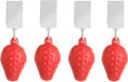 Esschert Design Tafelkleedgewichten aardbeien - 4x - rood - kunststof