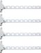 Crochet - Lot de 5x pièces - pliable - blanc - 30 cm - pour 16 cintres