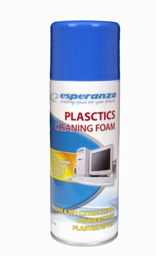Esperanza Plastic Cleaning Foam Reinigingsschuim 400ml Antistatisch Bacteriedodend Geschikt voor o.a. Notebooks Desktops TV s HiFi Pcs Toetsenborden Gamepads Muizen