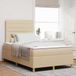 Maison Exclusive - Lit boxspring à LED avec tête de lit, couleur crème, 120 x 200 cm, tissu