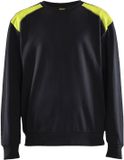 Blåkläder Sweatshirt bi-colour 3580-1158 - Zwart/High Vis Geel - XXL