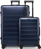 Redolz Pro Aluminium kofferset met 4 wielen S+L - Harde bagage - TSA slot - deep blue