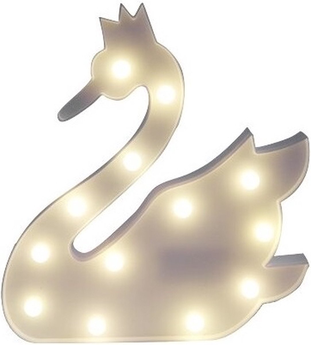 Luminous Luxury Nachtlamp Witte Zwaan - 26*24.5cm - Kinderkamer Babykamer