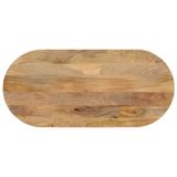 VidaXL Tafelblad ovaal 140x60x2,5 cm bois de manguier massif