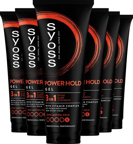 Syoss Power Hold Styling Haargel 6x250 ml