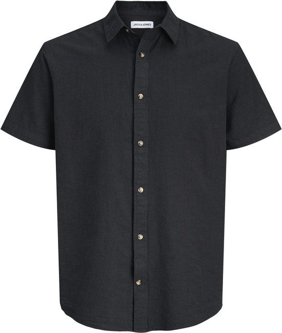 Jack & Jones Heren Overhemd regular fit Zwart S Volwassenen