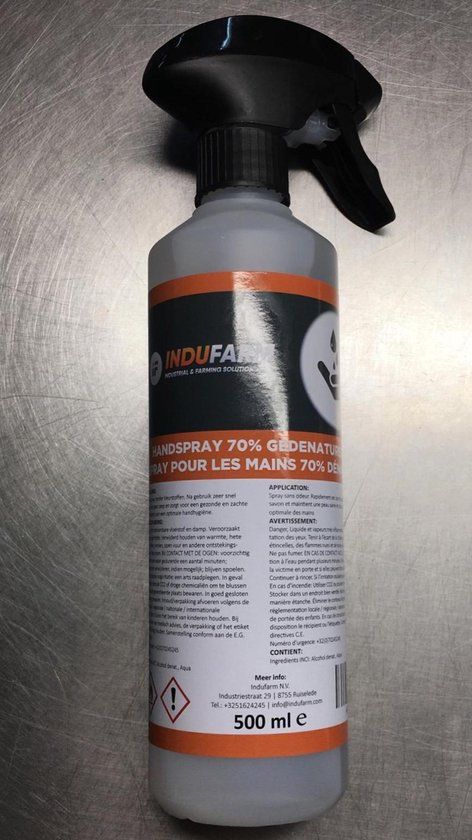 pgb-Europe INDUFARM Hand Disinfection Spray - 500ml
