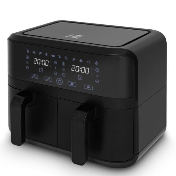 FRITEL Snacktastic 8180 DUO - Airfryer - 2x 4.5L - 1700W - Zwart - PFAS-vrij