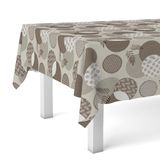 Martina Home Tafelkleed, wasdoek, lenzen, bruin, 260 x 140 cm