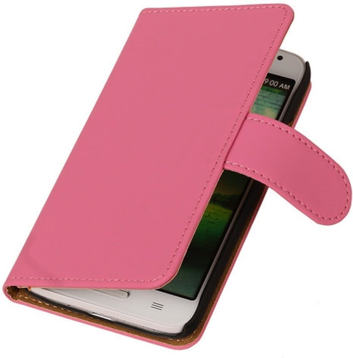 Huawei Ascend G630 Effen Roze - Book Case Wallet Cover Hoesje