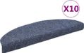 vidaXL Trapmatten zelfklevend 10 stuks 65x21x4 cm blauw