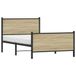 Maison Exclusive - Lit exclusif en métal, finition chêne Sonoma, sans matelas, dimensions 100x190 cm