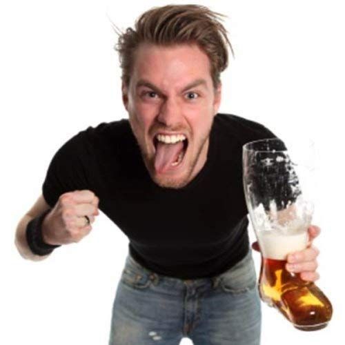 OOTB XXL bierglaslaarzen, voor ca. 2 liter, glas, transparant, 23,4 x 17,4 x 37,5 cm