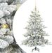 vidaXL Kunstmatige Hinged Kerstboom Wit 150 cm PVC en Staal