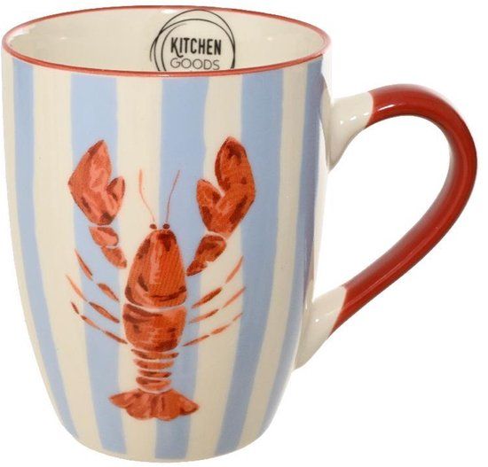 Kaemingk Mok Kreeft porselein 250 ml Meerkleurig