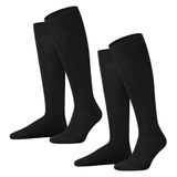 Hudson ONLY 2-PACK Wool Heren Kniekousen - Black - Maat 43-46