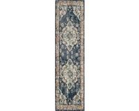 Safavieh Boho Chic Indoor Geweven Vloerkleed, Monaco Collectie, MNC243, Navy & Lichtblauw, 66 X 183 cm