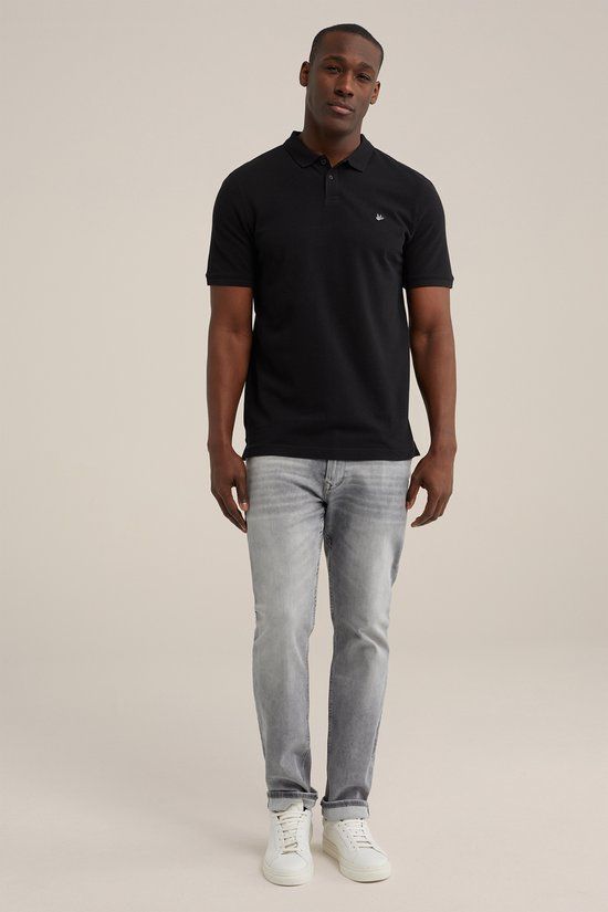 WE Fashion Men's Polo Shirt - Black - Size XL - Slim Fit - Cotton - Short Sleeve - 2024 Summer Collection