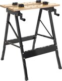 HOFFTECH Opvouwbare Werkbank - 56x62x78 cm - Max. 100 kg - Hardhouten Werkblad