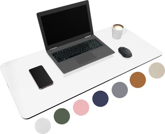 WURK Muismat 80x40 - XXL - Bureau Onderlegger - Bureau Organizer - Bureaumat - Inclusief Kabel Clip – Transparant