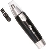 Tondeuse pour nez/oreilles argent/noir avec brosse