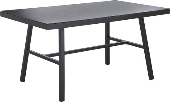 Beliani CANETTO - Tuintafel - Zwart - Aluminium