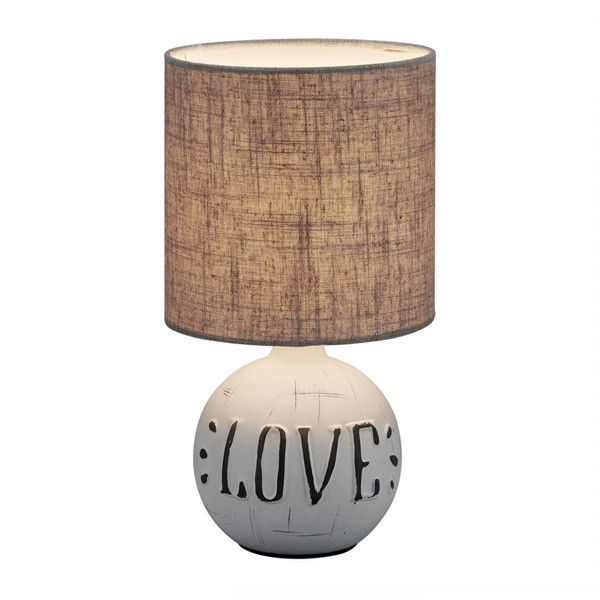 Trio Esna Tafellamp Love - Grijs - Keramiek - E14 - 2021