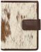 Manfield - Dames - Bruine cow portemonnee met vacht